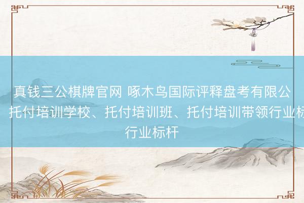 真钱三公棋牌官网 啄木鸟国际评释盘考有限公司：托付培训学校、托付培训班、托付培训带领行业标杆