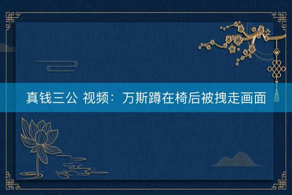 真钱三公 视频：万斯蹲在椅后被拽走画面